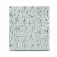 Set 10 Stickere de Perete, Flippy, Autoadezive, 70 x 77 cm, Suprafata Acoperita 5.3 mp, din PVC, Model Frunze Argintii, Gri