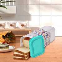 Cutie Depozitare Paine, Flippy, din Plastic, 34 x 13 cm, Pastreaza Prospetimea, Capac Verde