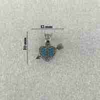 Pandantiv, Jolie Silver, Argint 925, Model Inima cu Sageata, 0.7 g, 10x15 mm