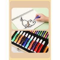 Set 180 Piese pentru Desen si Pictura, Flippy, Tip Servieta din Lemn, Model Natur, 46 x 30.9 x 4.1 cm, Multicolor