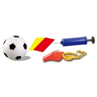 Set Poarta de Fotbal pentru Copii, Flippy, 45x60 cm, Minge, Cartonase, Pompa, Fluier, Interactiv, Distractiv, Galben