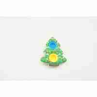 Jucarie senzoriala antistres, Simple Dimple, Breloc cu 2 bulinute, Brad, Multicolor