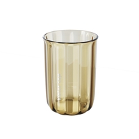 Cana de Apa pentru Clatit, Flippy, pentru Periuta de Dinti, 200 ml, 10.4 x 7.3 cm, Maro Transparent