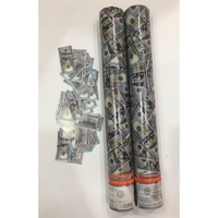 Tub de Confetti, Flippy, Money, 30x5 cm, Confetii Asortate Model Dolari, Eliberare prin Rasucire, Multicolor