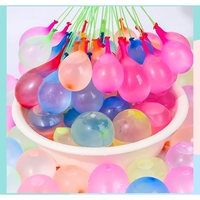 Set 111 Baloane din Latex, Flippy, Aqua Party, Sistem de Umplere Rapida, 10 cm Diametru, Multicolor