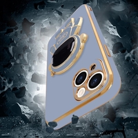 Husa de Protectie TPU 2in1, Flippy, pentru Apple iPhone 15 Plus, Astronaut cu Suport, Antisoc, Rezistenta la Impact, Protectie Camera, Albastru