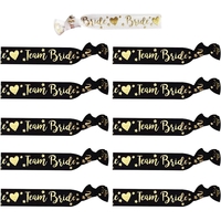 Set 11 Bratari, Flippy, pentru Petrecerea Burlacitelor, din Panza, Marime Universala, Alb/Negru