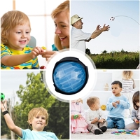 Jucarie Interactiva, Flippy, Minge Saltareata Crystal Ball, cu Banda Elastica, 6 cm, +7 Ani, din Plastic, Albastru