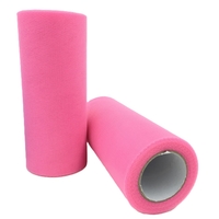 Tul Decorativ, Flippy, 15 cm Latime, 22 cm Lungime, din Poliester, Roz