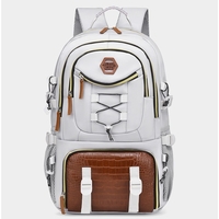 Rucsac Multifunctional pentru Calatorie, Flippy, pentru Alpinism, Voiaj, Drumetii, din Panza Oxford, 34x16x52 cm, Alb
