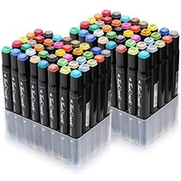 Suport De Depozitare, Flippy, pentru Markere, Suport Pentru Stilouri, Cutie De Depozitare pentru Birou, Multi-Functionala, 80 Spatii, Alb/Negru