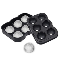 Forma pentru Gheata, Flippy, 6 Forme Sferice, din Silicon, 17 x 12 x 6 cm, Negru