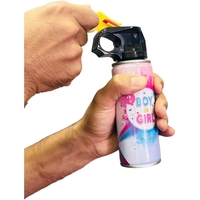 Spray Gender Reveal, Flippy, 260 ml, din Amidon de Porumb, Dezvaluire Gen Bebelusi, Albastru