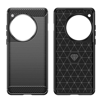 Husa de Protectie pentru OnePlus 12, Flippy, Protectie 360, din TPU cu element de Carbon, Anti Alunecare, 1.8 mm, Negru