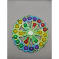 Jucarie Antistres, Flippy, Model Simple Dimple, Fidget Toy Spinner, cu 24 Buline, Multicolor