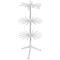 Uscator de Rufe Vertical, Flippy, 3 Niveluri, Pliabil, din ABS+PP+Otel Inoxidabil, Rotire 360 Grade, 178.7 x 75 cm, Alb