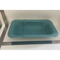Cos pentru Scurgere Chiuveta de Bucatarie, Flippy, Plastic, Telescopic, 36x20x5 cm, Verde