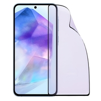 Folie de Protectie Ceramica, Flippy, Compatibila cu Samsung Galaxy A55, Ceramics 9D, Antisoc, Margini Negre, Transparent