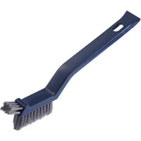 Perie 3in1 de Curatat Podele si Rosturi, Flippy, Lungime Maner 28 cm, Peri din PP, Otel si Plastic, Cleste pentru Scame si Par Inclus, Albastru