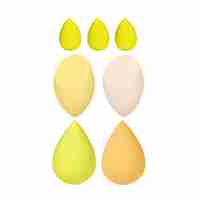 Set Buretei Machiaj, Flippy, Premium, 7 bucati, galben