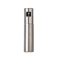 Pulverizator Ulei, Otet, Flippy, din Otel Inoxidabil, 100 ml, Reincarcabil, 18.3 x 4.3 cm, Argintiu