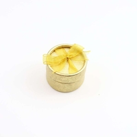 Cutiuta pentru Cadou, Flippy, Cutiuta Eleganta pentru Cercei, Cutiuta pentru Inel, Rotunda Aurie cu Diametru 5cm