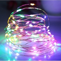 Instalatie Craciun, 5 metri, 50 LED-uri, multicolor RGB, sincronizare muzica, telecomanda 12 de functii, USB, fir cupru, liniar, interior/exterior, Flippy