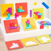 Joc Interactiv, Flippy, Tip Puzzle, din Lemn, +3 Ani, 128 Piese, 15 x 17 x 3.5 cm, Multicolor