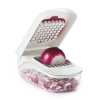 Feliator pentru Legume, Flippy, Ustensila Bucatarie, Presa Manuala pentru Carfoi Pai, Multifunctional, 20x12.5x10 cm, ABS, Alb