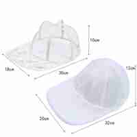Husa de Spalare Sapca, Flippy, pentru Masina de Spalat, din Poliester, Circumferinta 53 cm, cu Fermoar, cu Suport Sapca, Alb