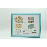 Joc educativ Sudoku cu tablita magnetica, 32 de piese, cartonase cu animale, Verde