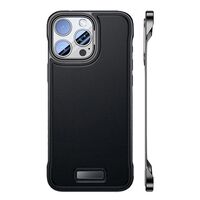 Husa pentru iPhone 16 Pro Max, husa de protectie pentru telefon, Flippy, Design Modern fara margini, din Piele PU, Subtire, Negru