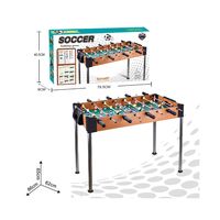 Masa de Fotbal, Flippy, cu Picioare Inalte, 8 Manere, Tablou de Scor, 86 x 62 x 65 cm, din Lemn/Otel si ABS, Maro