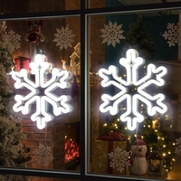 Fulg de Nea Luminos, Flippy, 96 Led, cu Joc de Lumini, Transformator Inclus, 50x50 cm, Alb, Lumini Multicolore