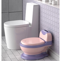 Olita Bebelusi, Flippy, pentru Copii 1 - 8 Ani, Model Toaleta Adulti, Colac Moale PVC, Compartiment Detasabil, Cutie Depozitare Hartie, 34 x 32 x 19 cm, Roz/Mov