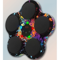 Jucarie de Boxat cu Muzica si Lumini, Flippy, Bluetooth, Incarcare USB, Aplicare cu Ventuze, 5 Tinte, 40x38x8 cm, 930 g, Negru