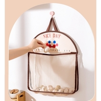 Geanta de Depozitare, Flippy, Tip Saculet, de Agatat, Multifunctionala, din Plasa, 40 x 10 x 44 cm, Maro