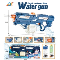 Pistol cu Apa pentru Copii, Rezervor 600ml, Flippy, 14ani+, cu baterie 1200mAh, Electric Burst, Albastru/Alb, 1000ML