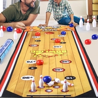 Joc Interactiv, Flippy, Covor de Bowling 90 x 20 cm, 1-4 Jucatori, +5 Ani, 6 Mingi Incluse, 6 Popice, Galben