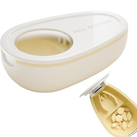 Cutie Taiat Pastile si Depozitare Medicamente, Flippy, Alba, 8x5x2.65 cm, Compacta si Portabila, Ideala Pentru Calatorii