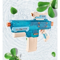 Pistol cu Apa Electric, Flippy, +6 Ani, Rezervor 500 ml, Incarcare USB, din Plastic, 43 x 5.5 x 30 cm, Albastru