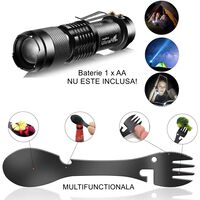 Kit supravietuire multifuncional Flippy, 40 de Instrumente Profesionale, Echipament de prim-ajutor, Drumetie, Camping