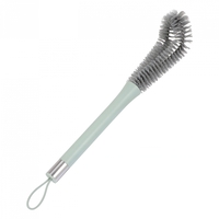 Perie de Curatat Pahare, Sticle, Biberoane, Flippy, cu Maner Lung, Uz Casnic, Silicon, Ergonomic, 3.9x5.4x38.5cm, Verde