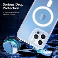 Husa de Protectie, Flippy, pentru Apple iPhone 16 Pro, MagSafe, TPU, Antisoc, Rezistenta la Impact, Protectie Camera, Transparent