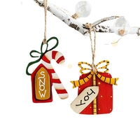 Set 14 Decoratiuni de Craciun, Flippy, pentru Brad, 5 - 9.5 cm, din Lemn, Multicolor