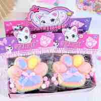 Jucarie Antistres Squishy, Flippy, cu Revenire Lenta, Squeeze Toys, Model Cat Paw, 12.5x10.5 cm, 220g, +3 Ani, din TPR, Model 3, Multicolor