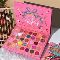 Trusa de Machiaj, KEVIN & COCO, Snowy Christmas, 70 culori, 22.5 x 17 x 2 cm, Multicolor