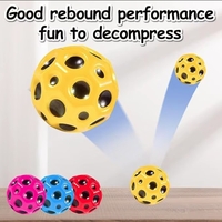 Minge Saltareata Hiperelastica, Flippy, Space Moon Ball foarte Elastica, Antistress pentru Copii, Diametru 66 mm, Galben