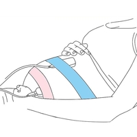 Set 2 Centuri de Monitorizare a Ritmului Cardiac Fetal, Flippy, Material Moale si Elastic, 6 x 130 cm, Roz