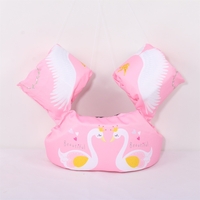 Vesta de salvare pentru copii cu aripioare de inot, Flippy, Roz, Model lebede